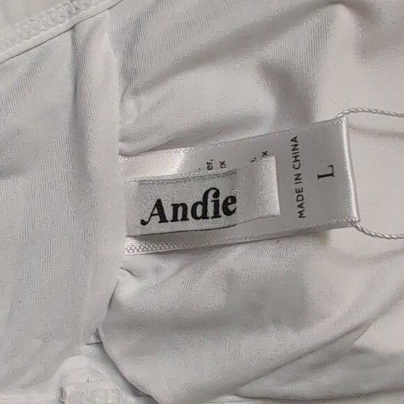 Andie Cove Top Pool Blue Gingham Plaid Swimwear Bathing Suit Separates L New - Picture 4 of 8